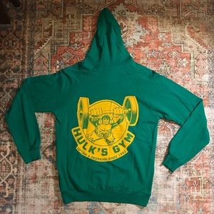 Green American Apparel Hulk hooded sweatshirt